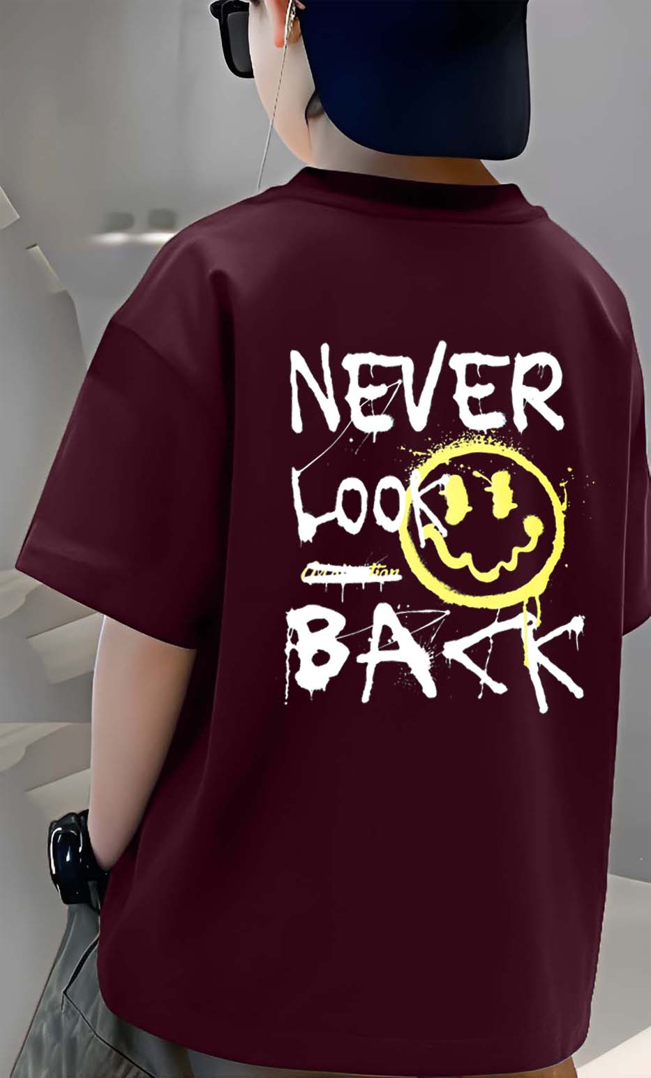 Never - Boys Over Size Printed T-shirt