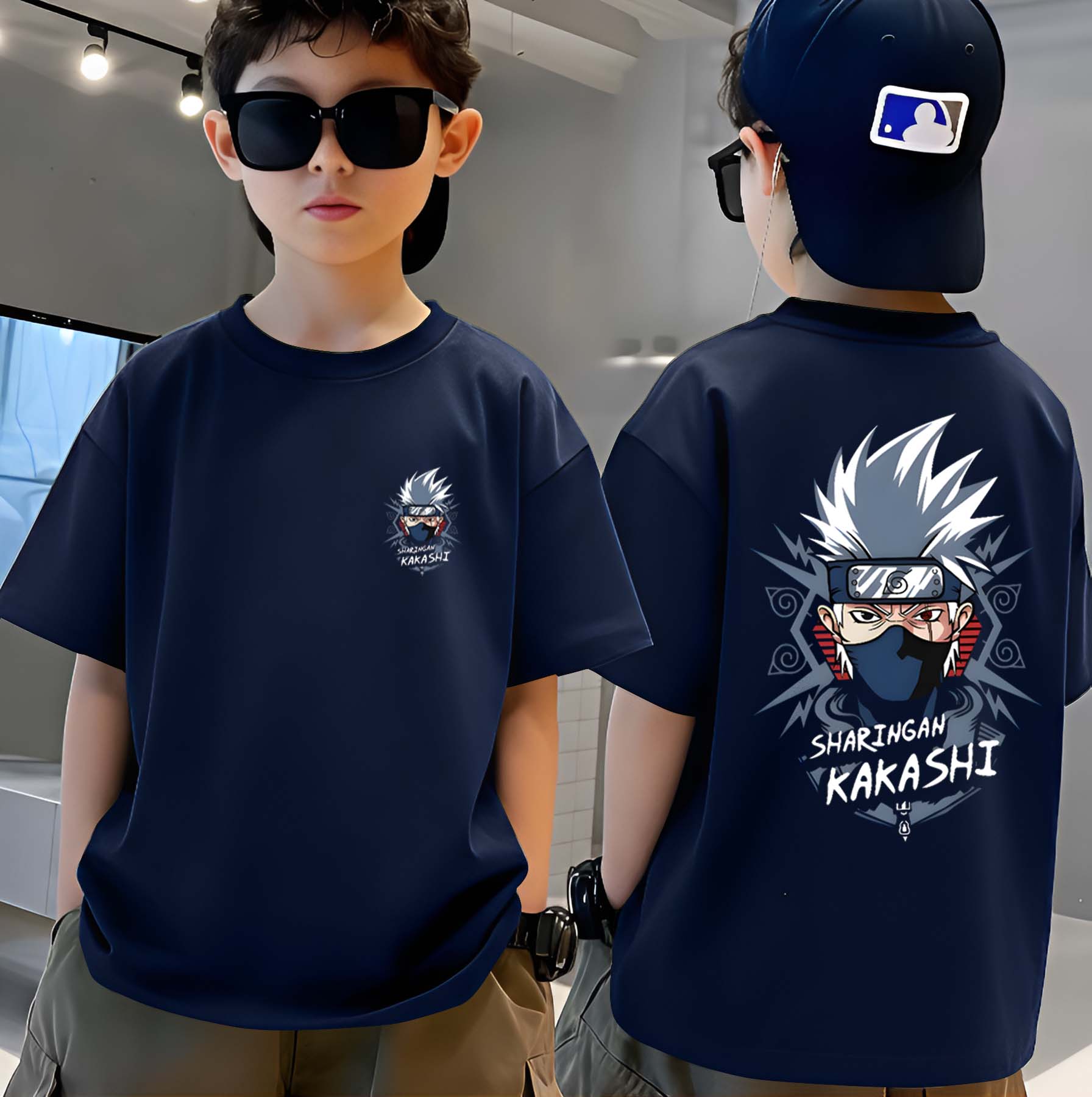 Kakashi - Boys Over Size Printed T-shirt
