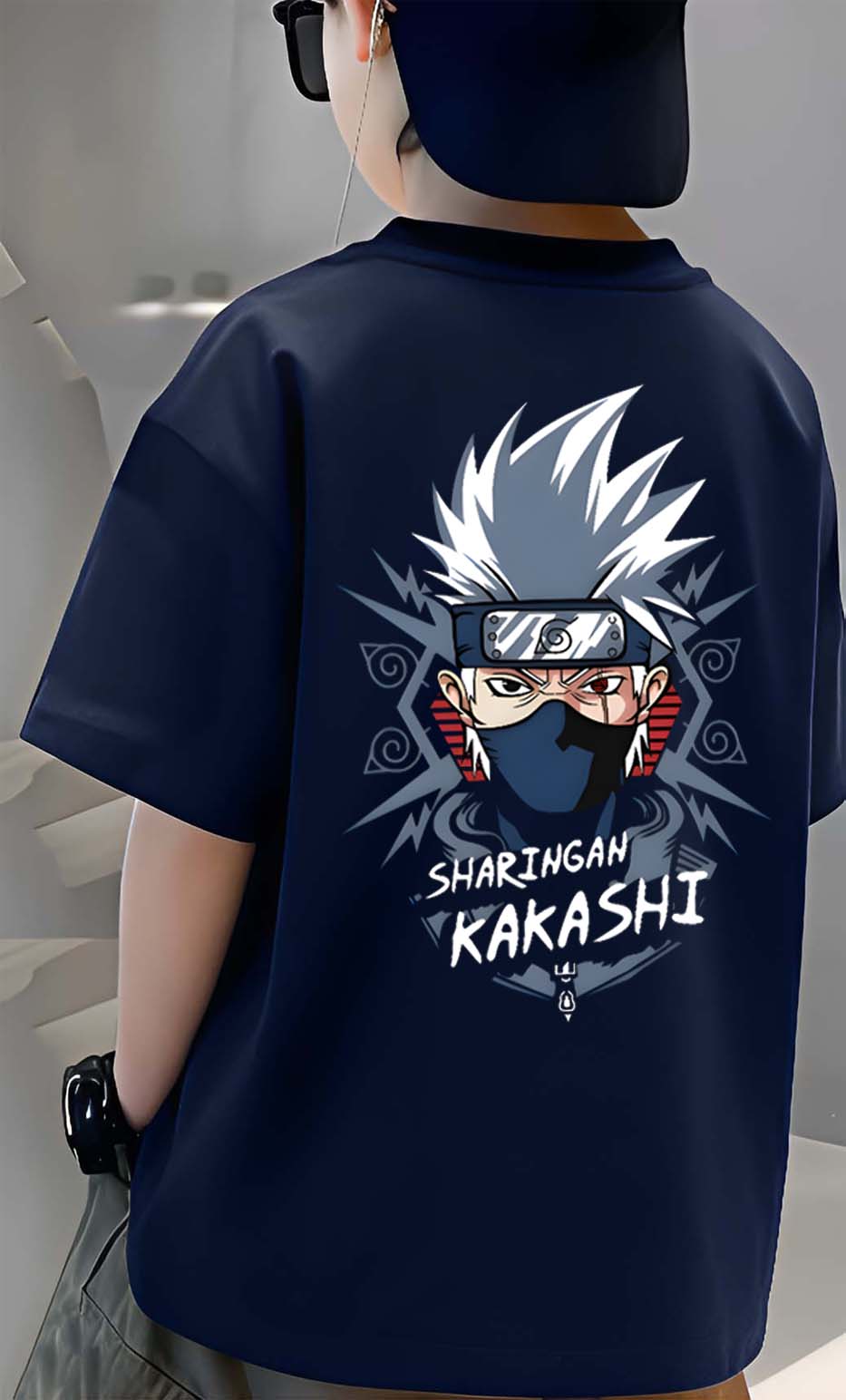 Kakashi - Boys Over Size Printed T-shirt