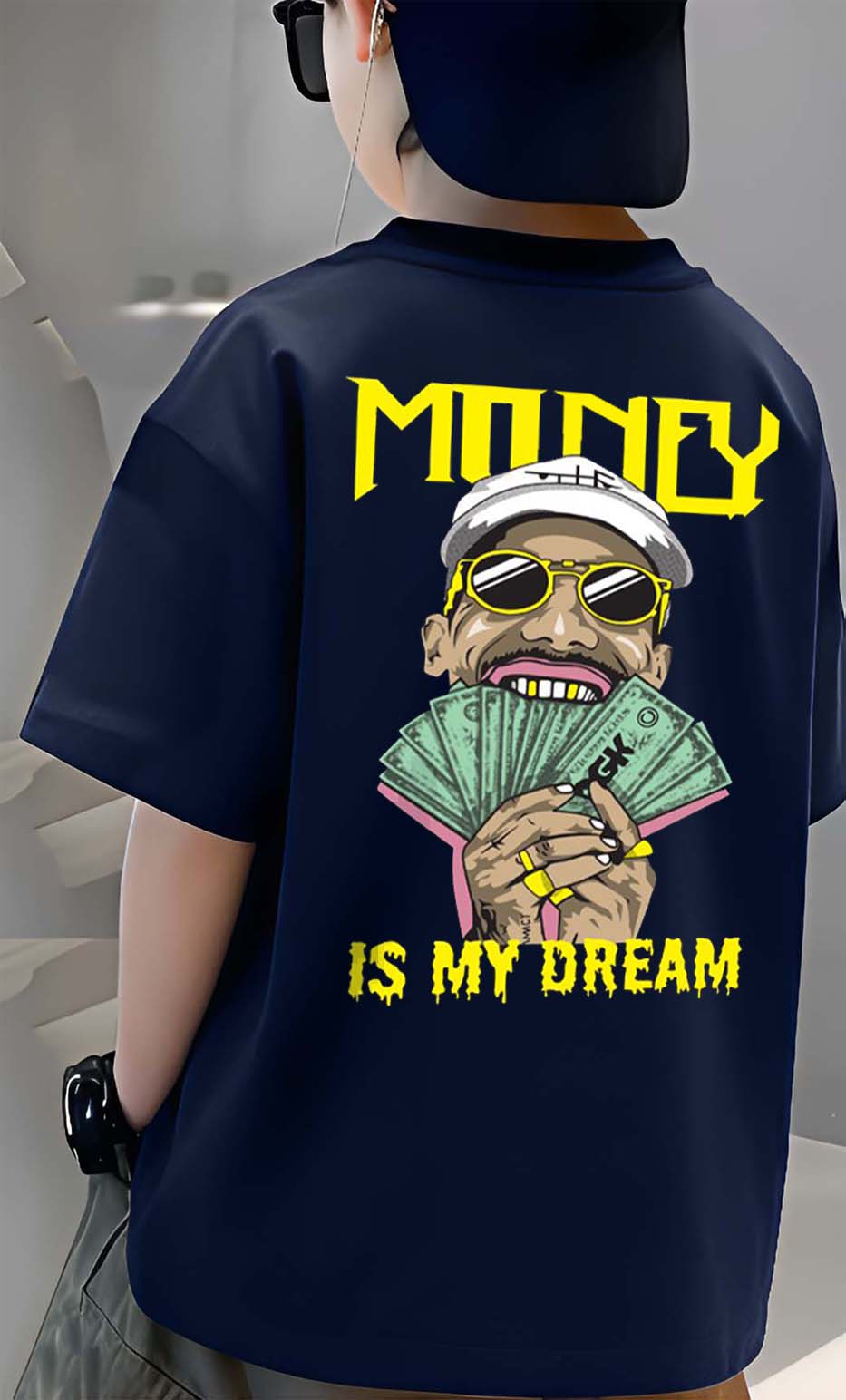 Money - Boys Over Size Printed T-shirt