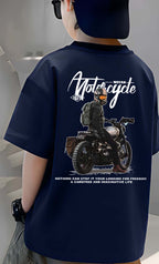 MotorCycle - Boys Over Size Printed T-shirt
