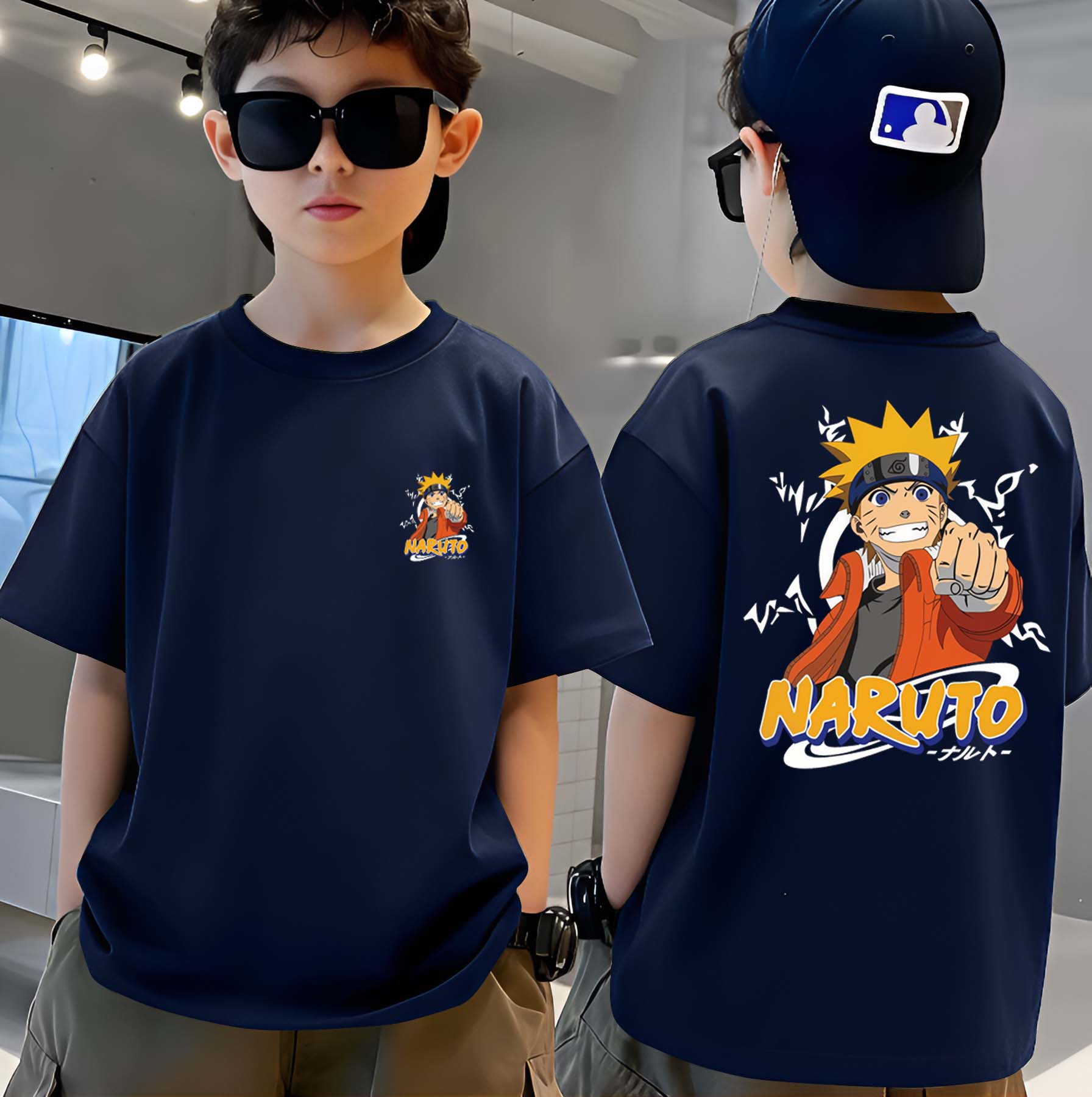 Narutto - Boys Over Size Printed T-shirt