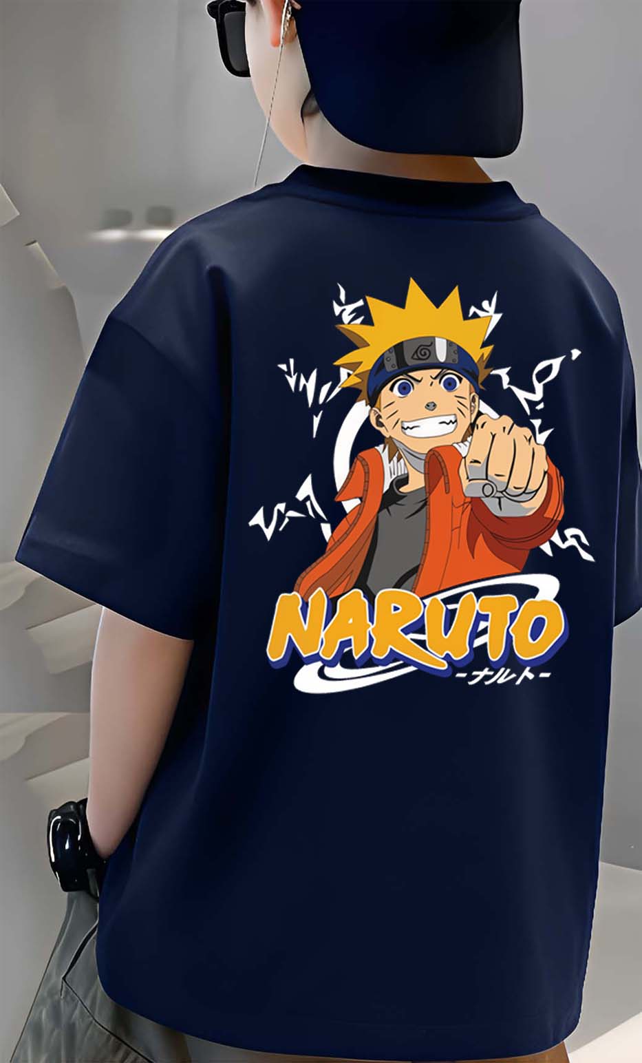 Narutto - Boys Over Size Printed T-shirt