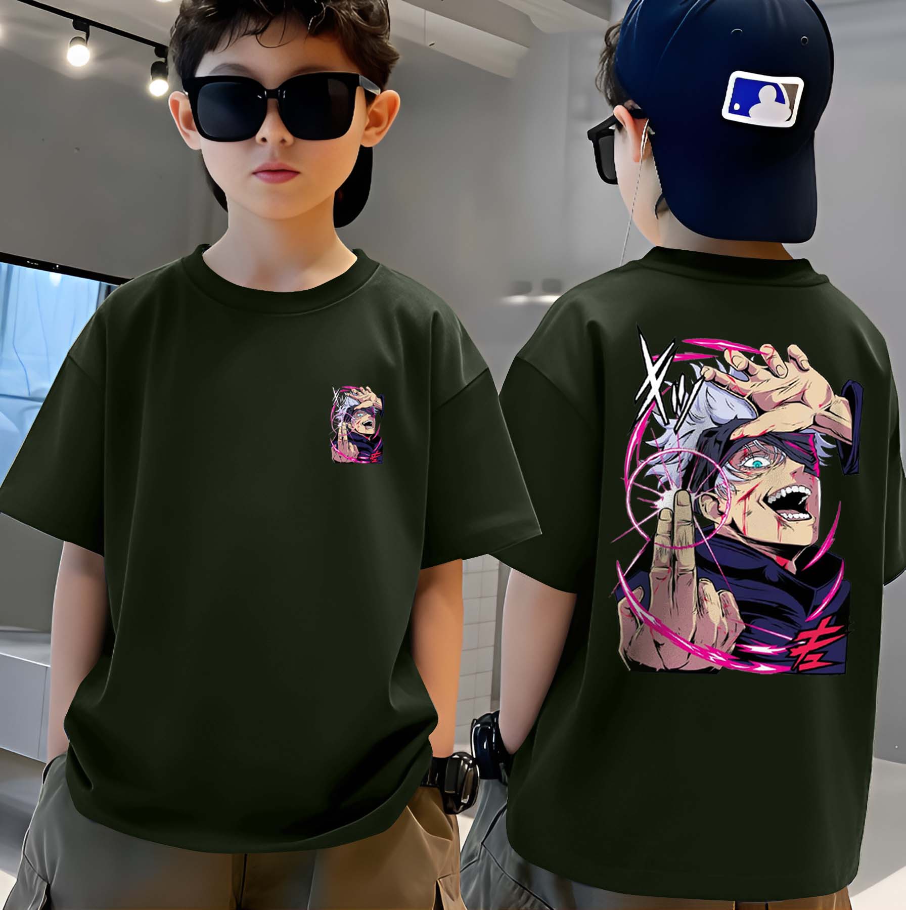 Anime - Boys Over Size Printed T-shirt