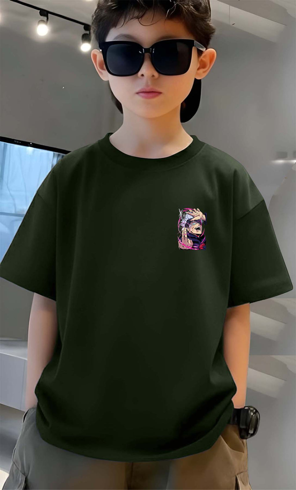 Anime - Boys Over Size Printed T-shirt
