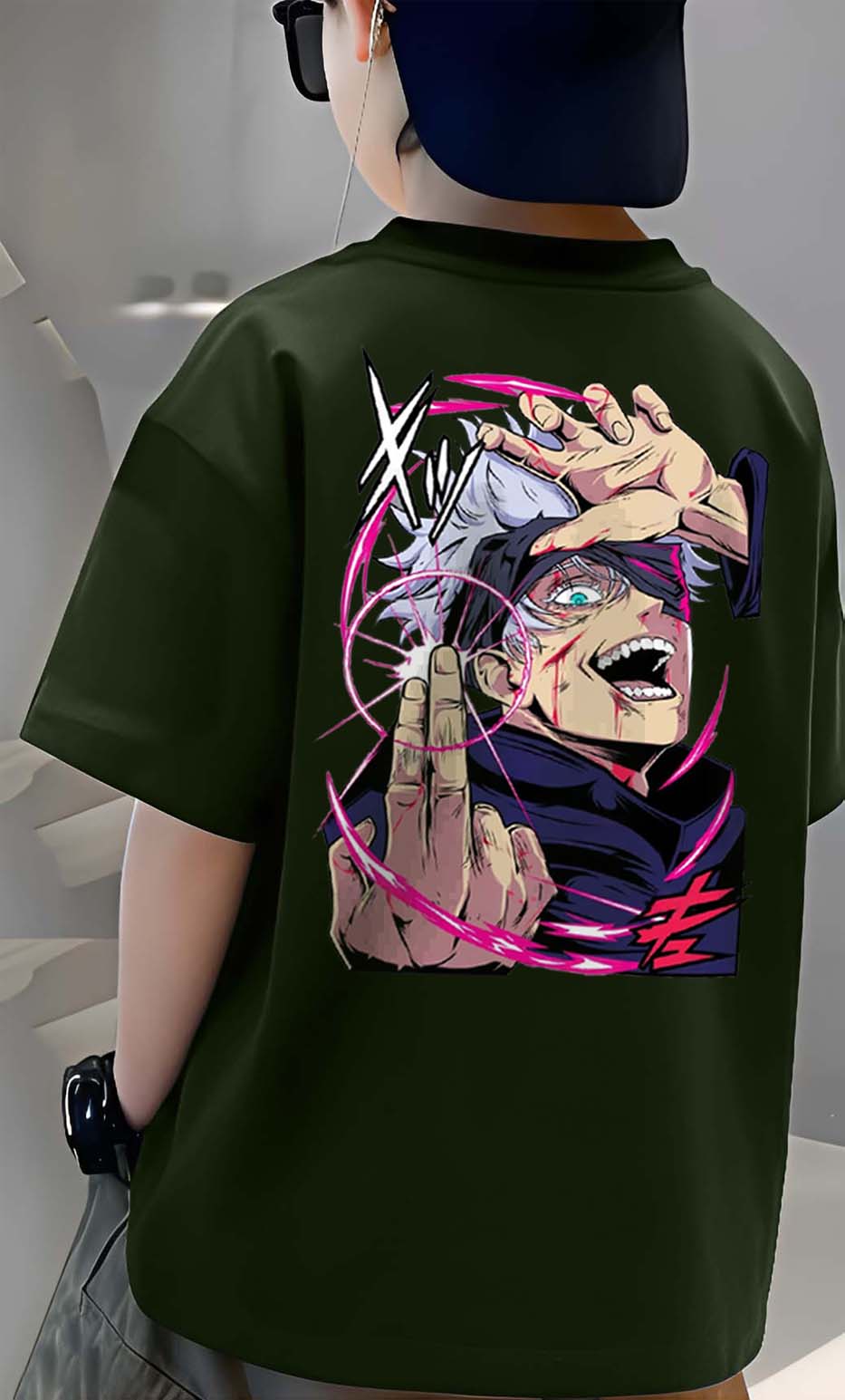 Anime - Boys Over Size Printed T-shirt