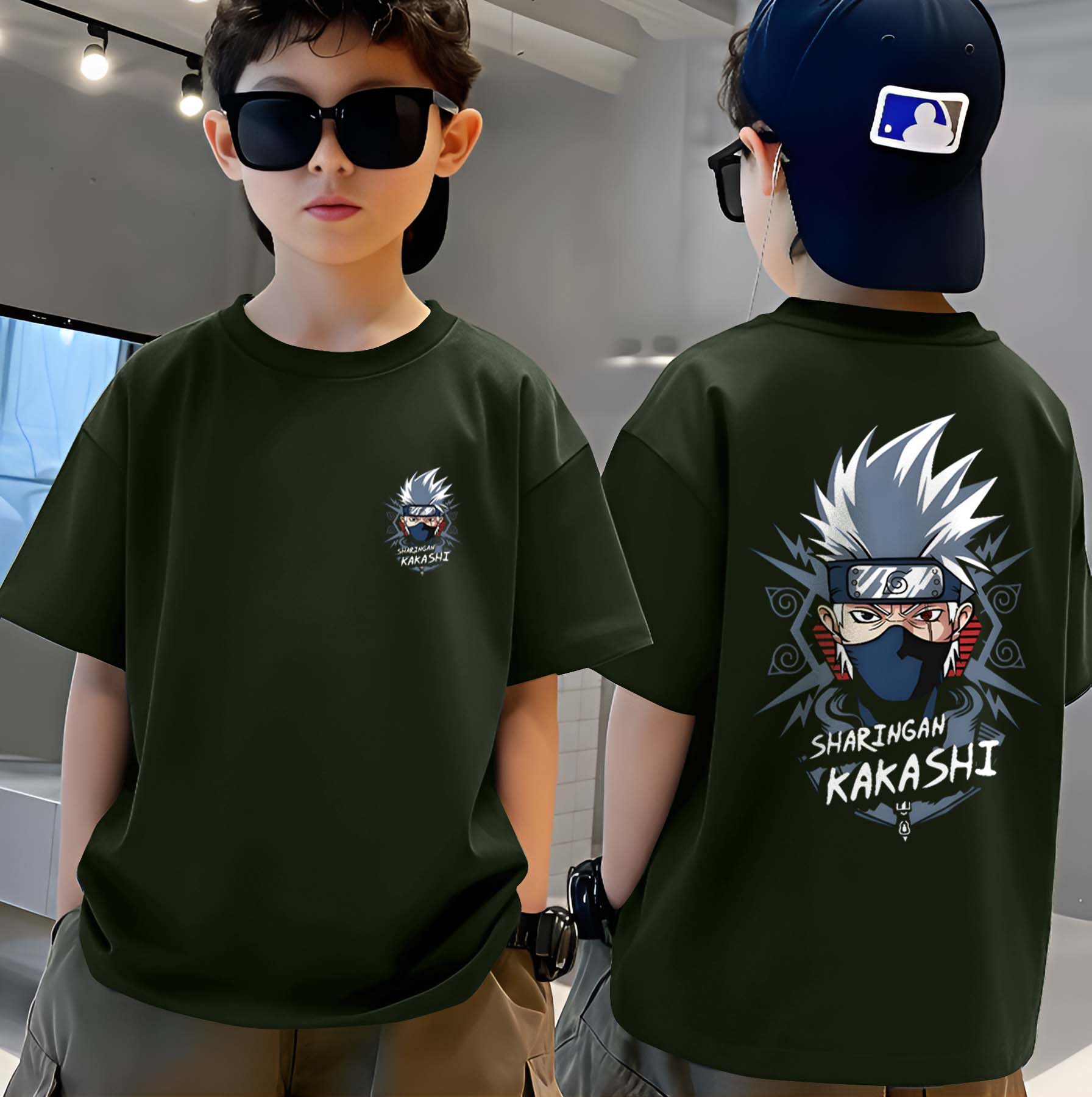 Kakashi - Boys Over Size Printed T-shirt