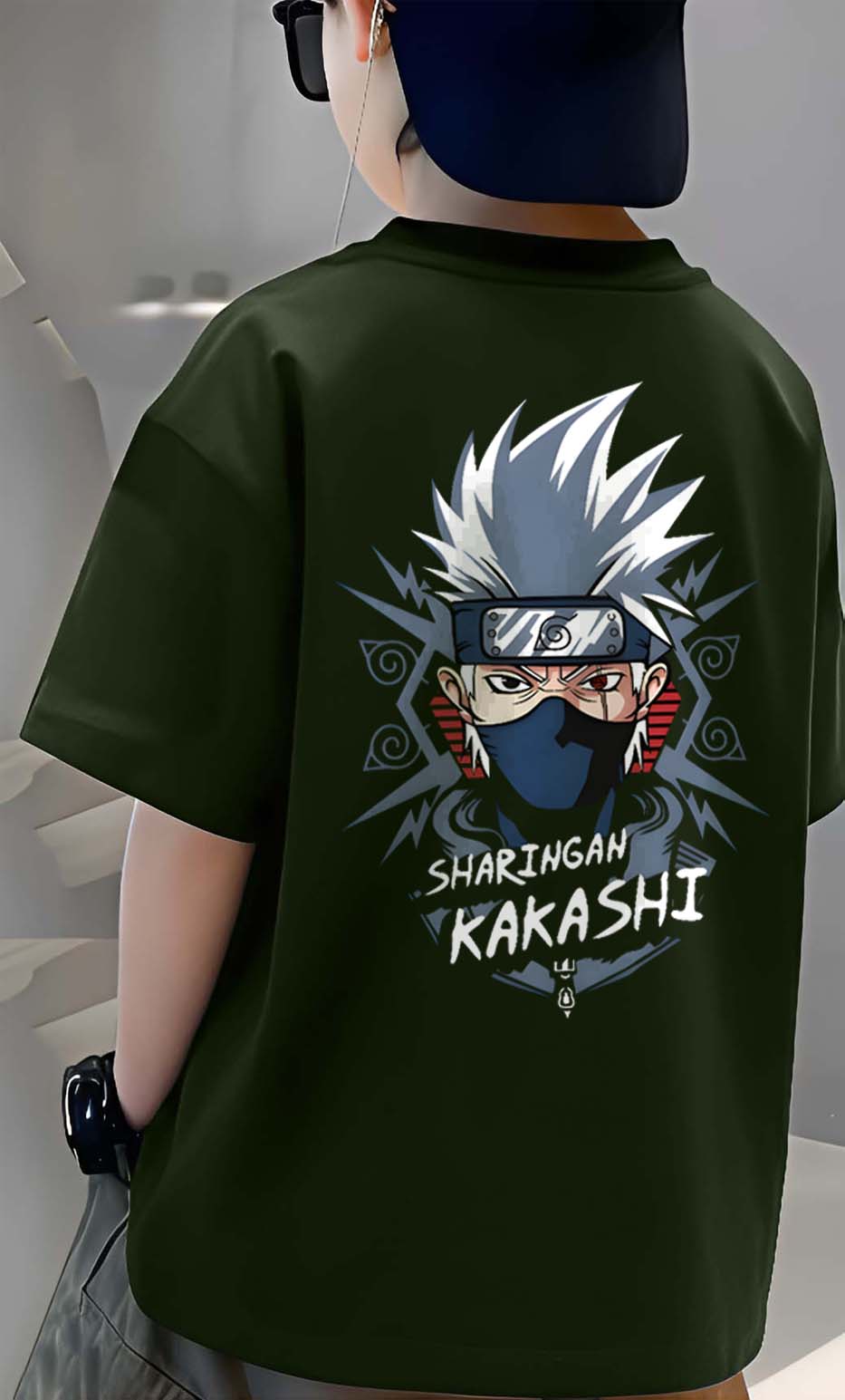 Kakashi - Boys Over Size Printed T-shirt