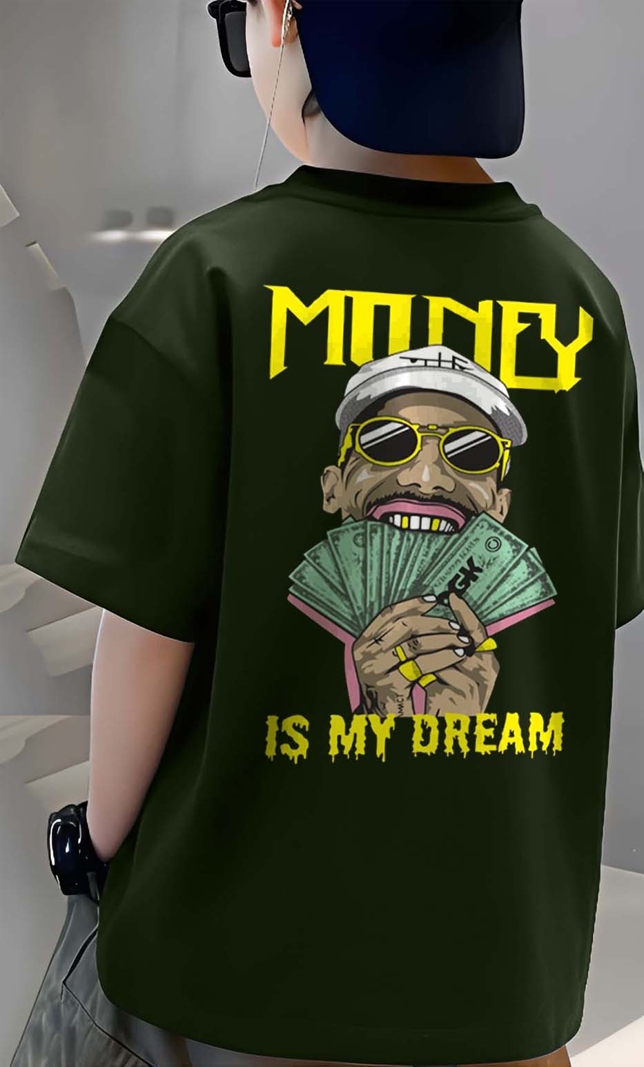 Money - Boys Over Size Printed T-shirt