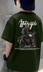 MotorCycle - Boys Over Size Printed T-shirt