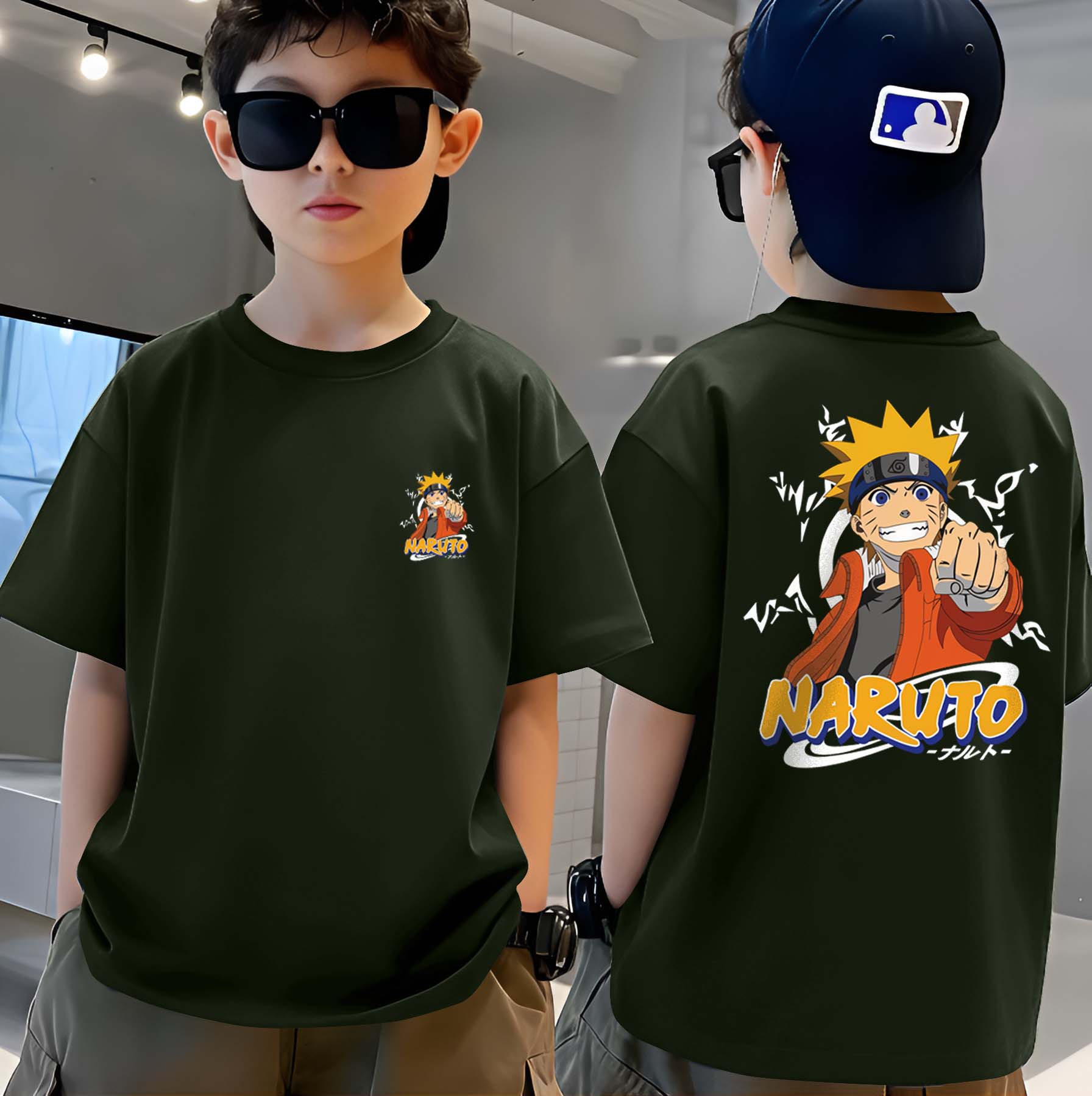 Narutto - Boys Over Size Printed T-shirt