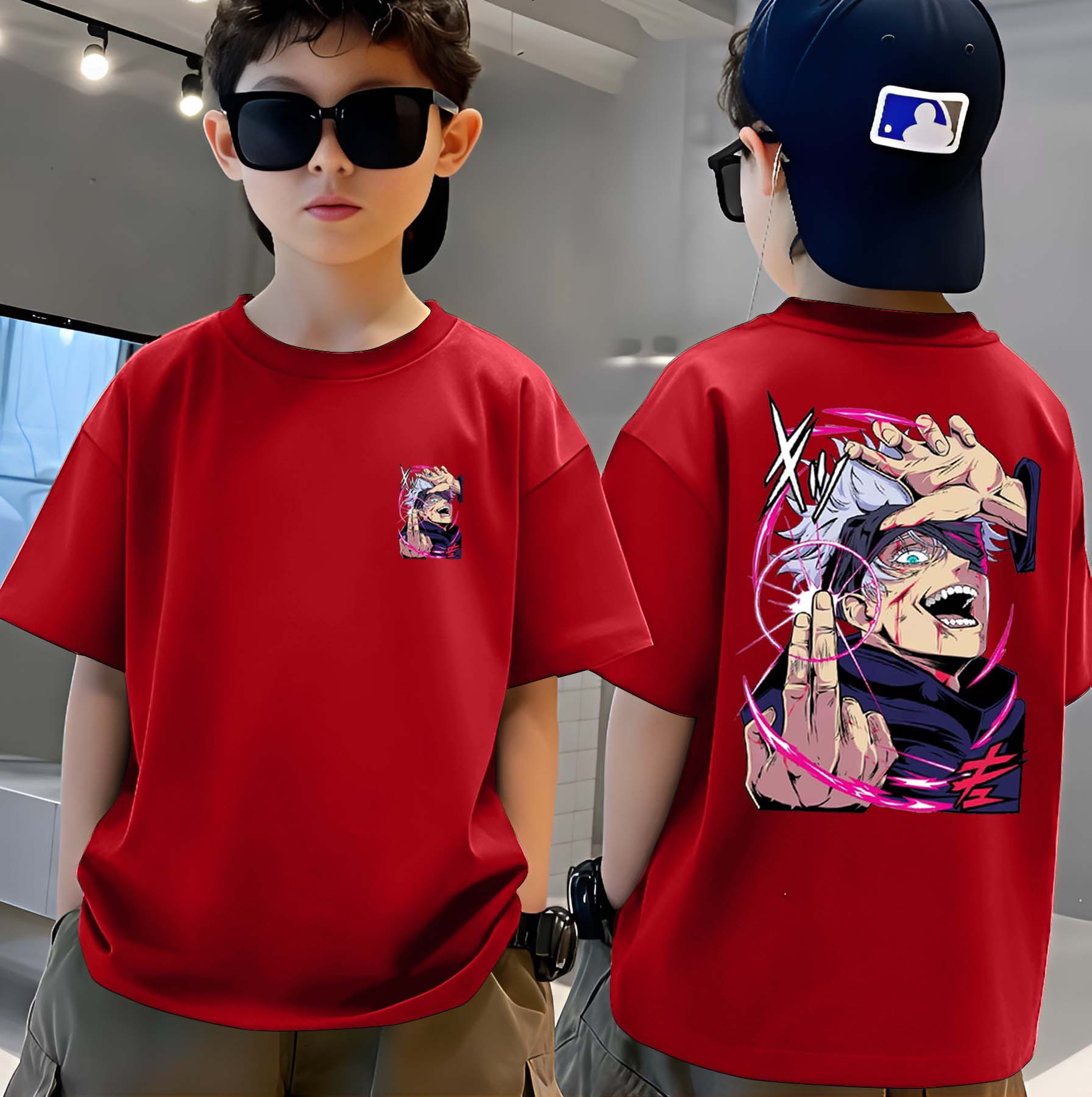 Anime - Boys Over Size Printed T-shirt
