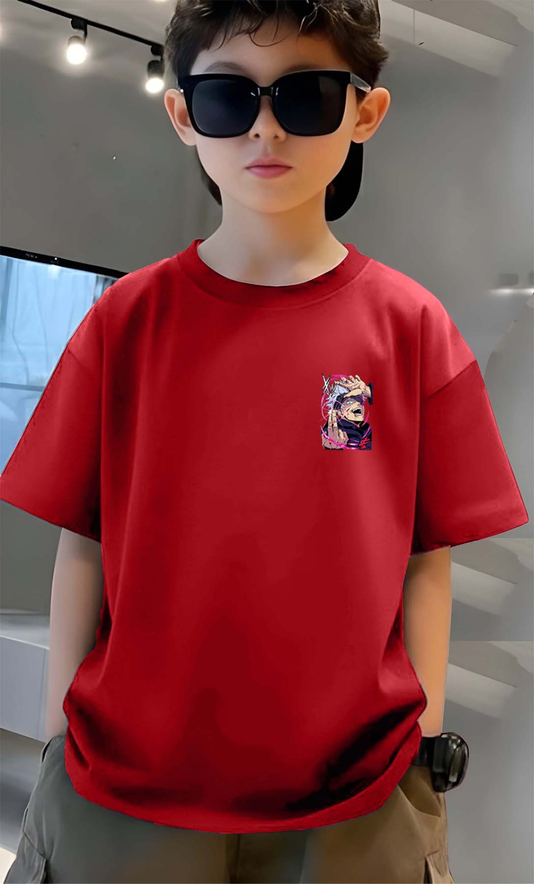 Anime - Boys Over Size Printed T-shirt