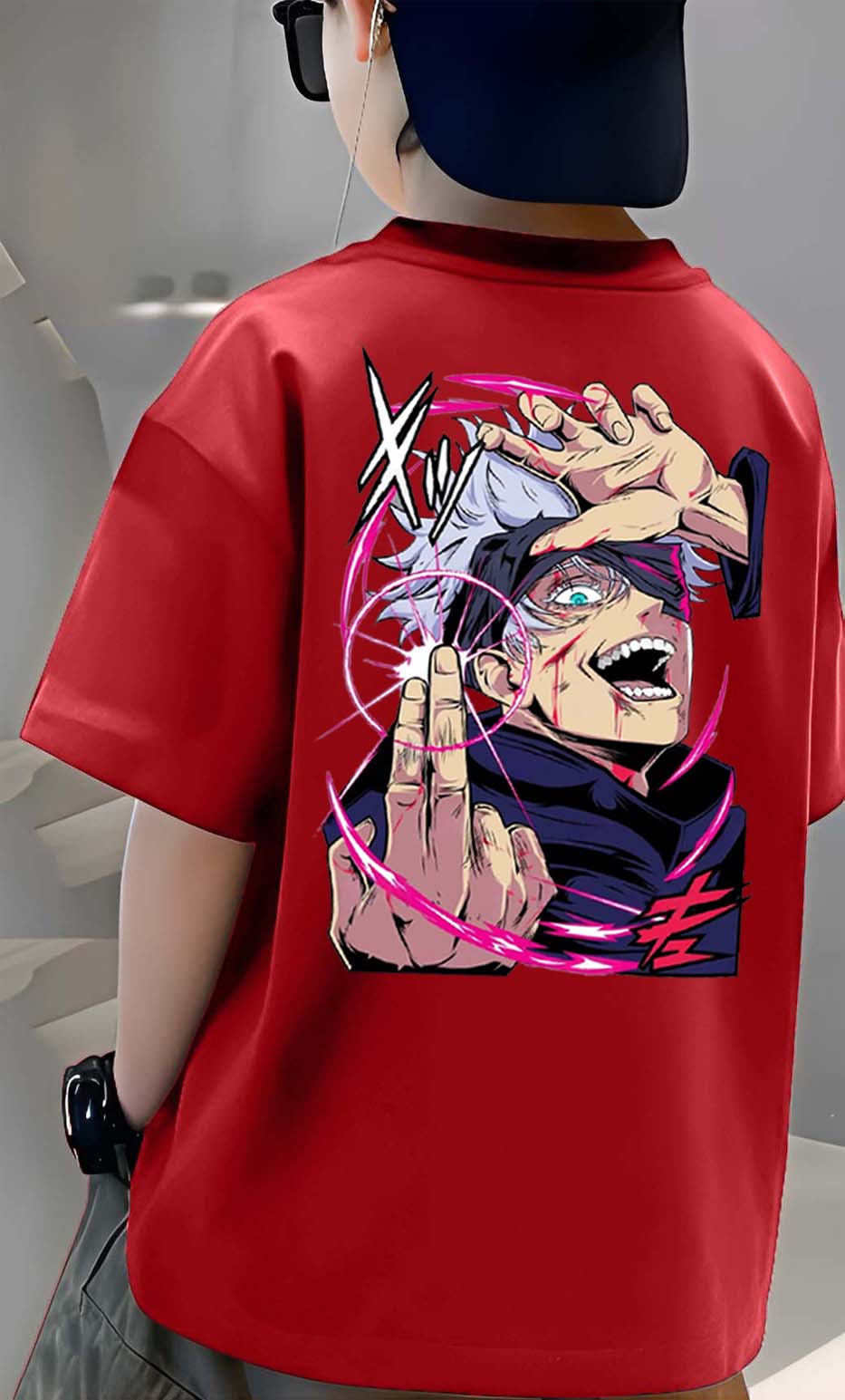 Anime - Boys Over Size Printed T-shirt