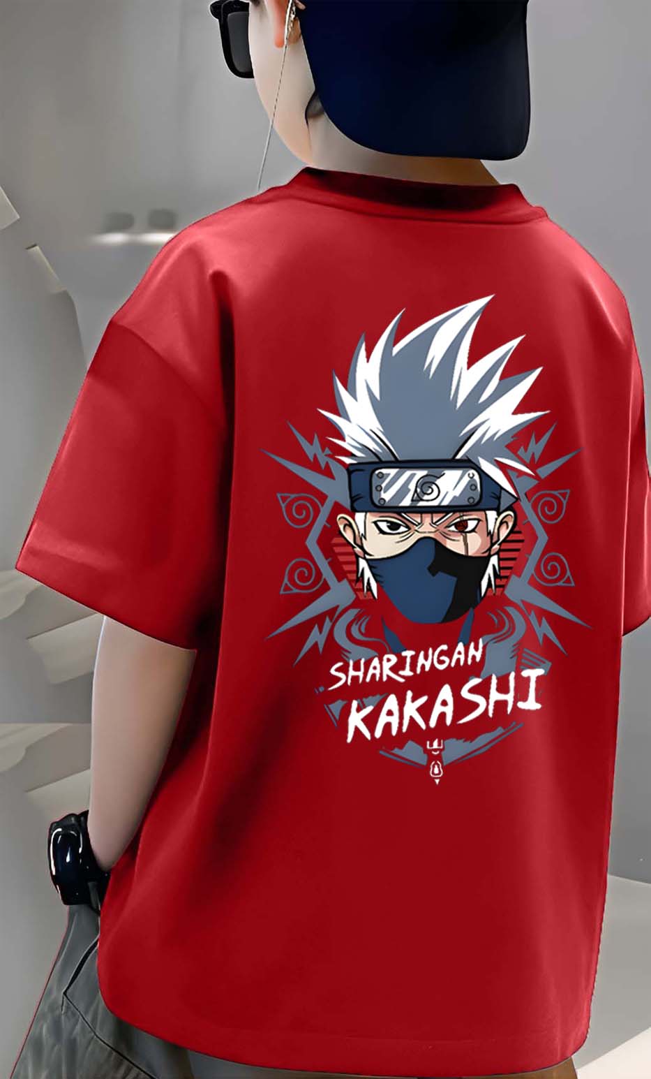 Kakashi - Boys Over Size Printed T-shirt