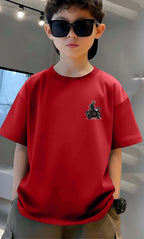 MotorCycle - Boys Over Size Printed T-shirt