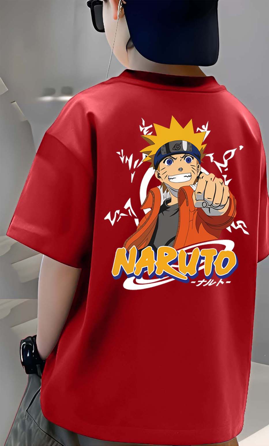 Narutto - Boys Over Size Printed T-shirt